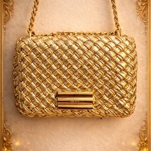 Aldo Metallic Gold Crossbody Bag